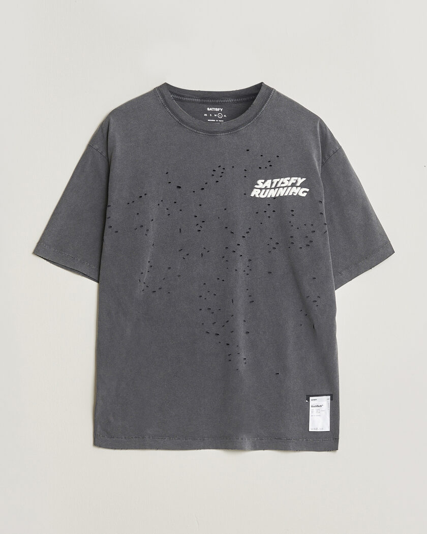 Satisfy MothTech Small Logo T-Shirt Aged Black – Nero