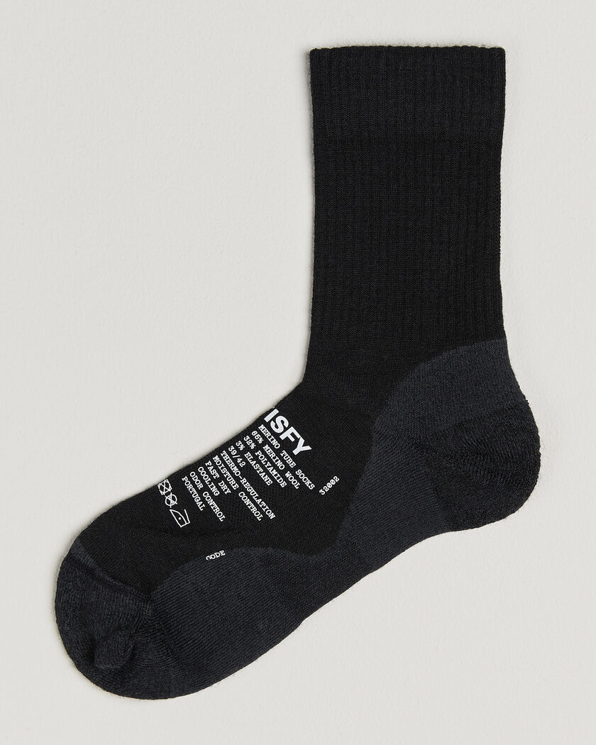 Satisfy Merino Tube Socks Black – Nero