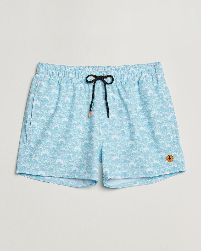 Save The Duck Printed Drawstring Swimshorts Waves – Blu