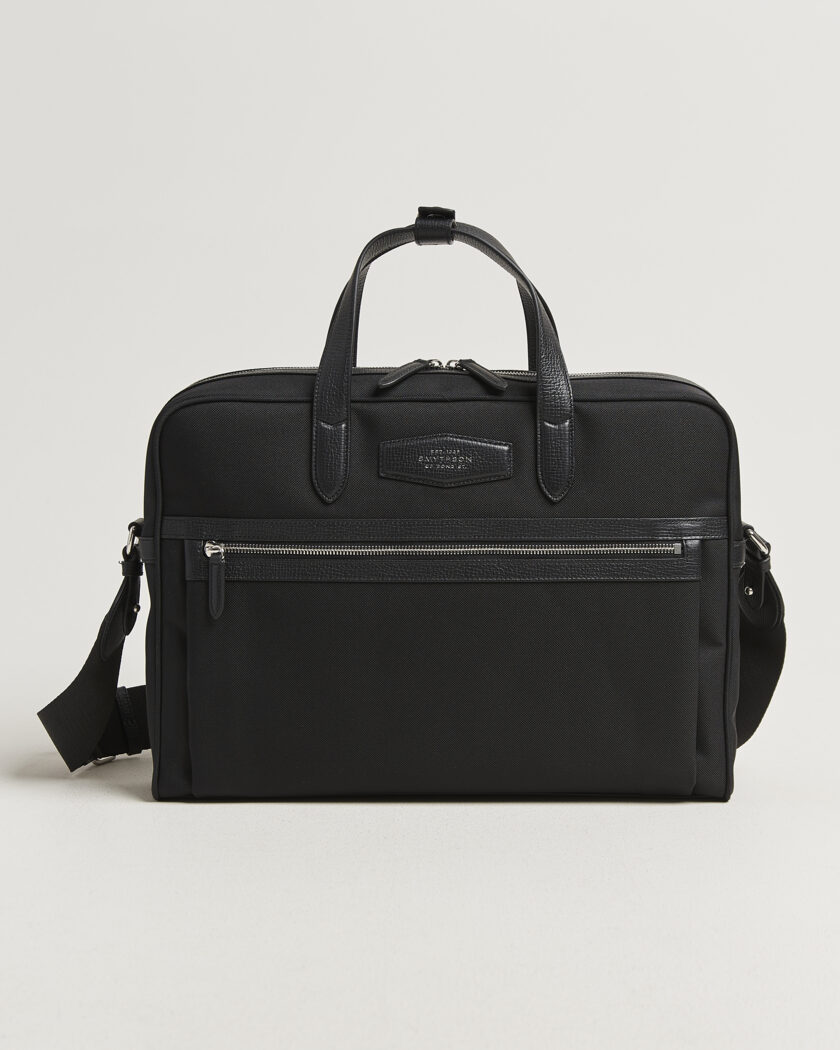 Smythson Canvas Norton Briefcase Black – Nero