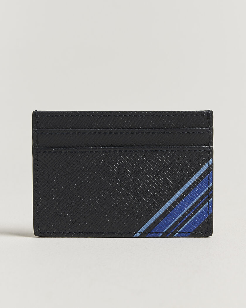 Smythson Panama Flat Cardholder Navy – Blu