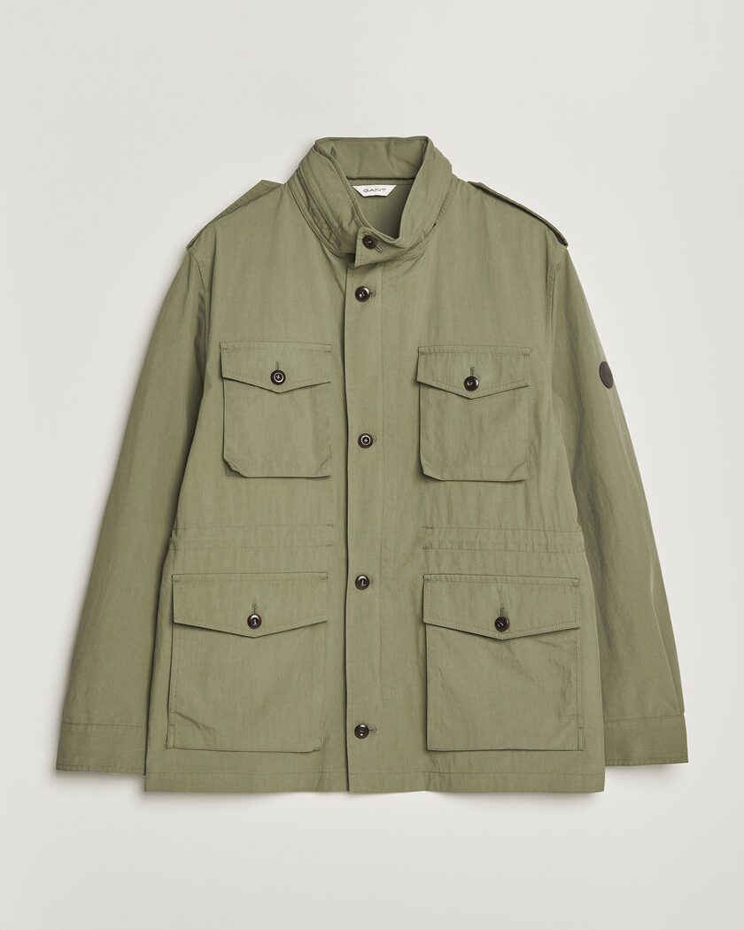 GANT Cotton Field Jacket Dry Herb Green – Verde
