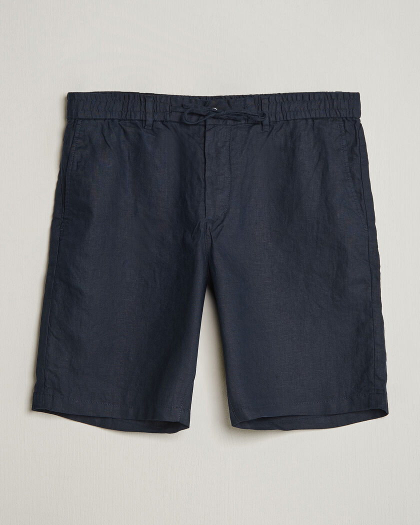 Gant Regular Fit Linen Drawstring Shorts Evening Blue – Blu