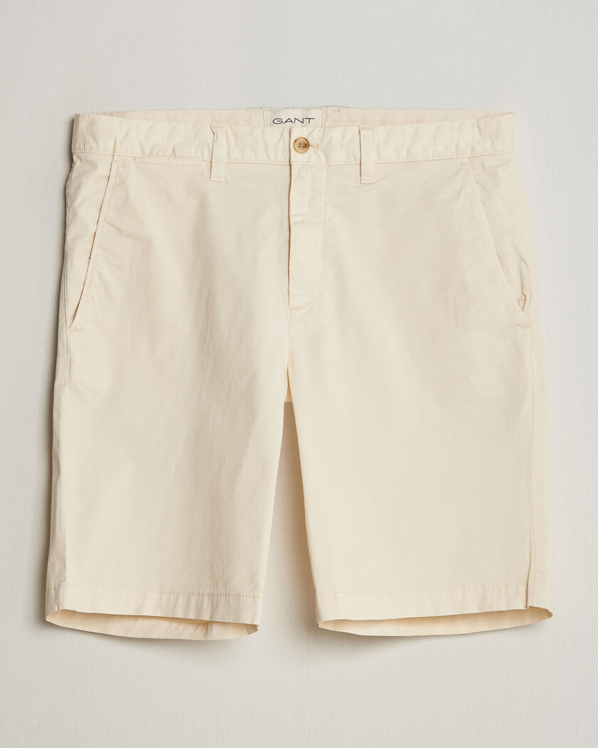 GANT Regular Sunfaded Shorts Cream – Bianco