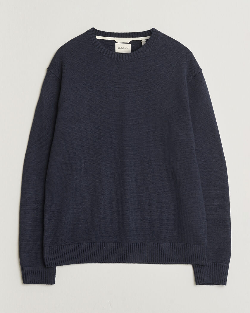 Gant Cotton/Cashmere Knitted Sweater Evening Blue – Blu