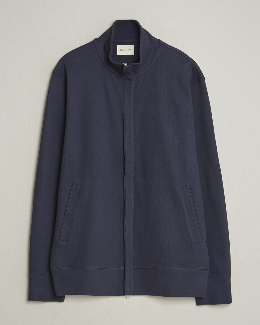 GANT Light Sacker Rib Full Zip Evening Blue – Blu