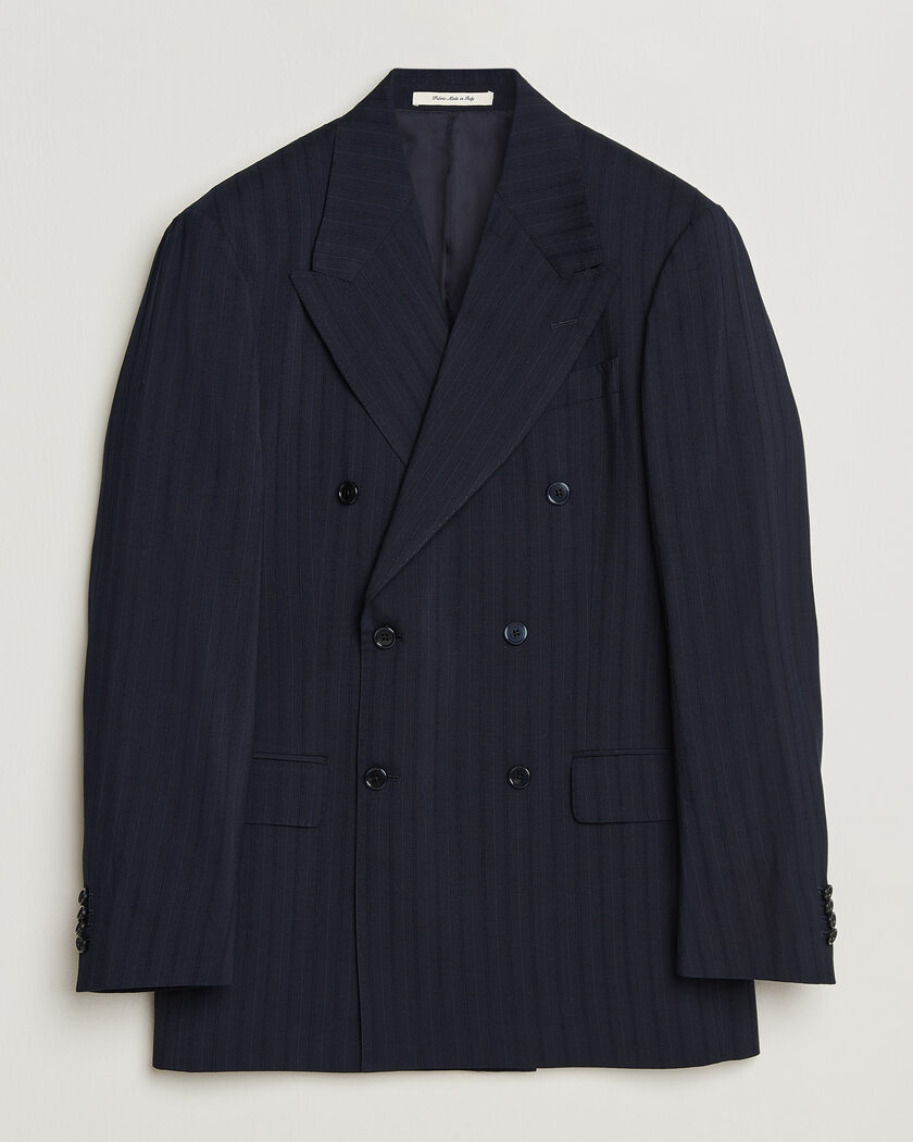 GANT Tonal Pinstriped Suit Blazer Evening Blue – Blu