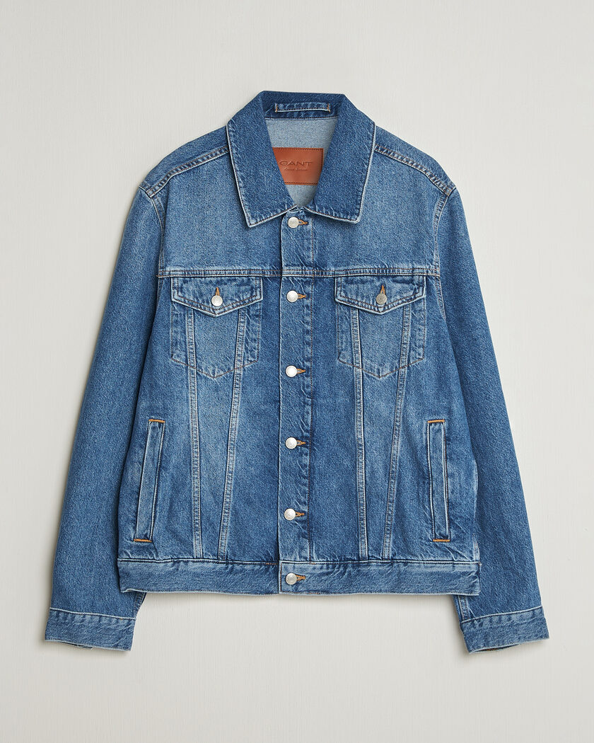 Gant Denim Trucker Jacket Mid Blue – Blu