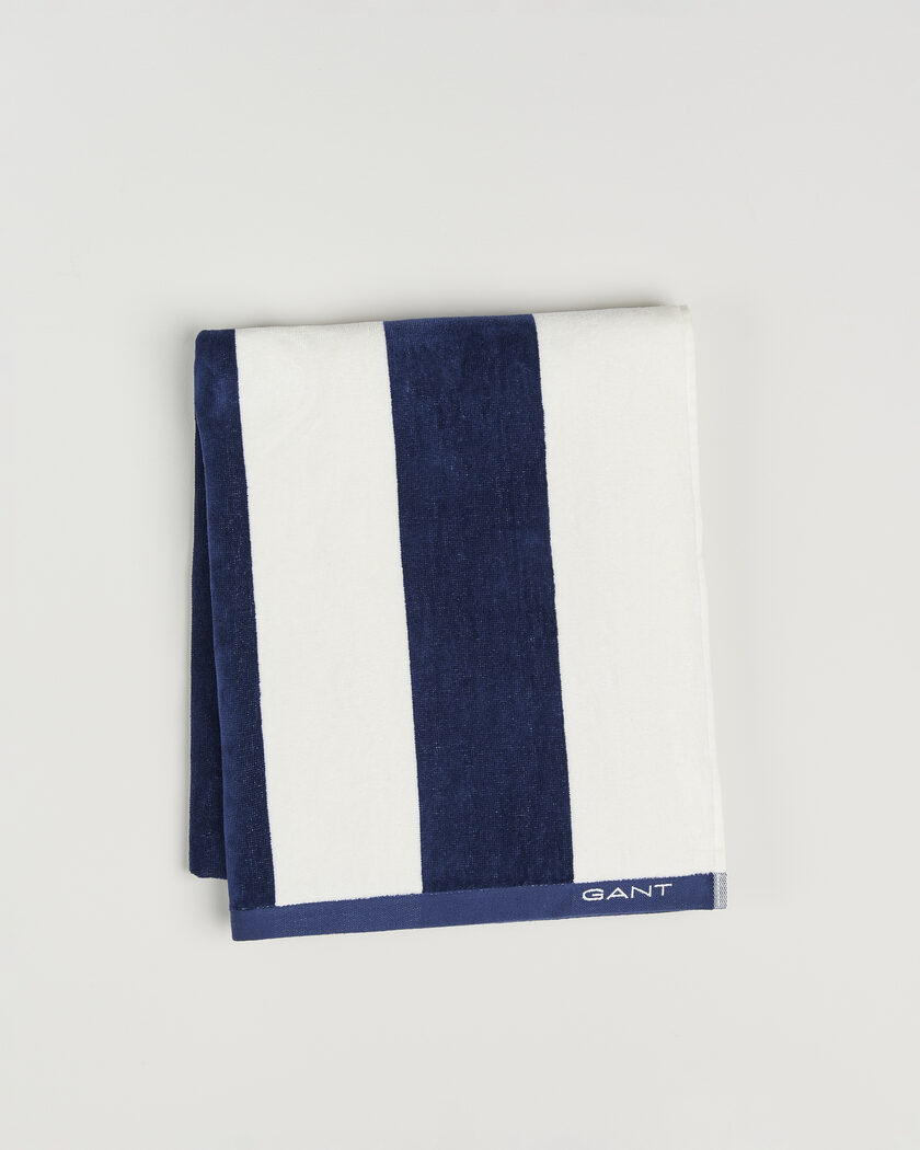 Gant Striped Beach Towel Vintage Blue – Blu