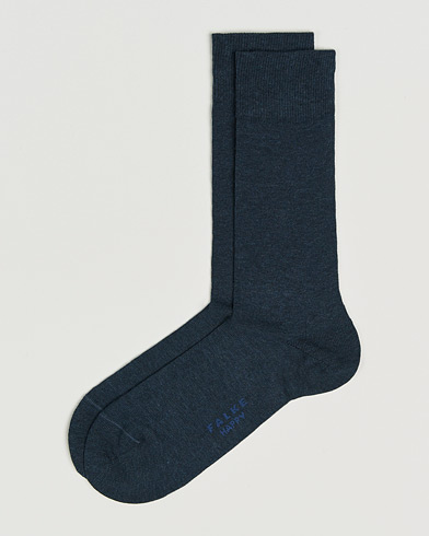 Falke Happy 2-Pack Cotton Socks Navy Melange – Blu