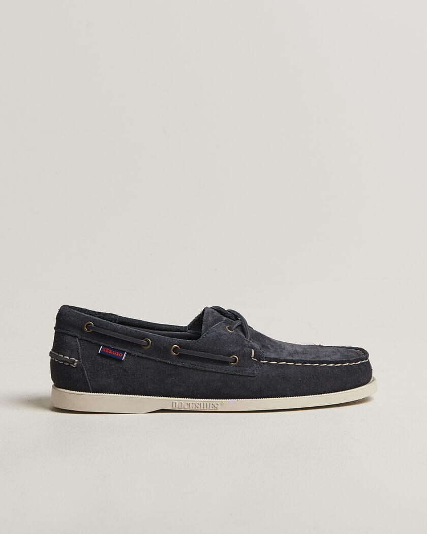 Sebago Docksides Suede Boat Shoe Blue Navy – Blu