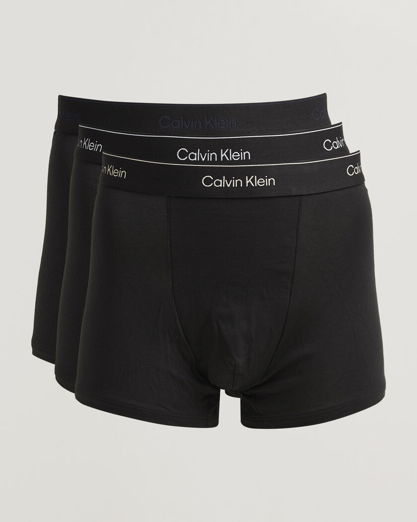 Calvin Klein 3-Pack Icon Cotton Stretch Relaxed Trunk Black – Nero
