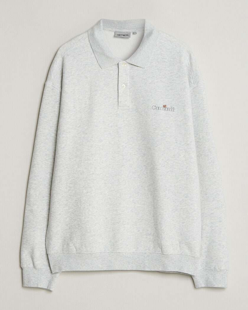 Carhartt WIP WIP Label Polo Sweatshirt Ash Heather – Grigio