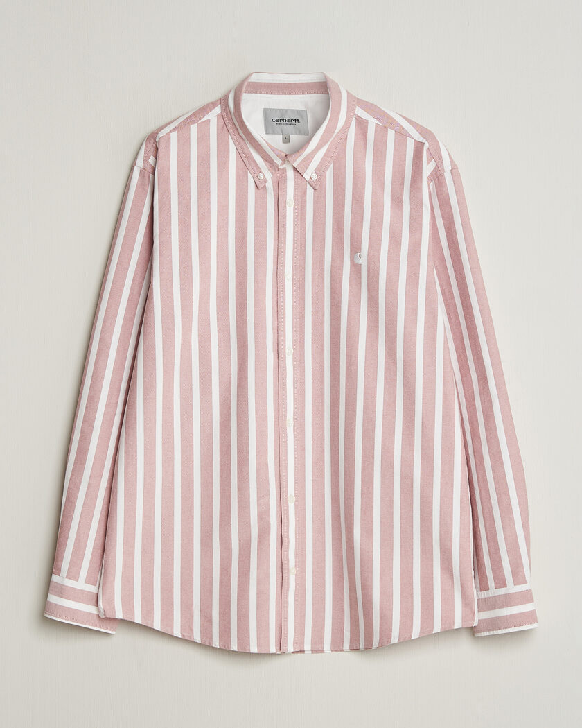 Carhartt WIP Deven Striped Oxford Shirt Oxide Red – Rosso