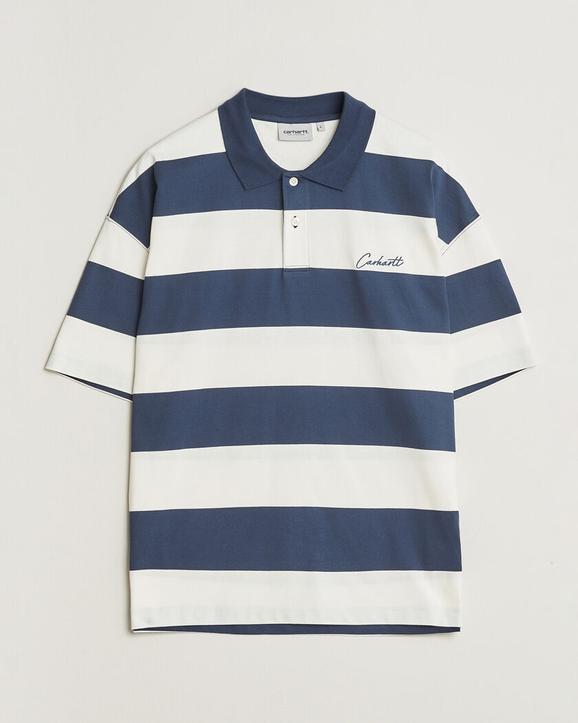 Carhartt WIP Delrey Polo Blue Stripe – Blu
