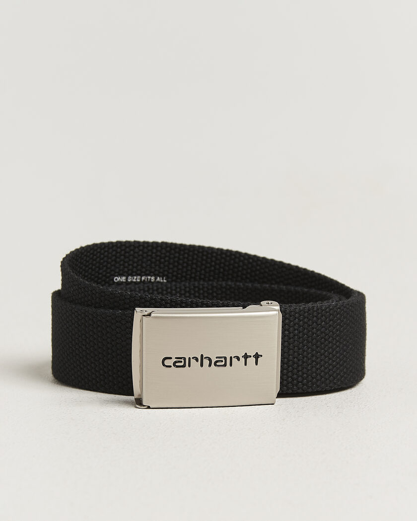 Carhartt WIP Clip Belt Chrome Black – Nero