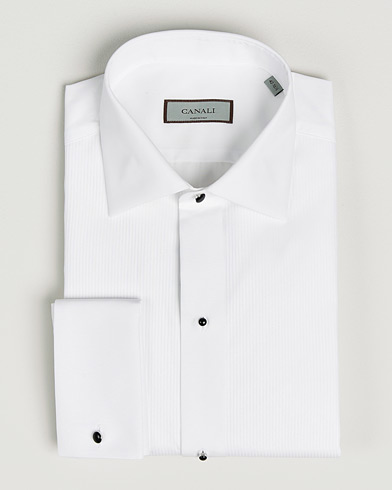 Canali Classic Black Studs Tuxedo Shirt White – Bianco