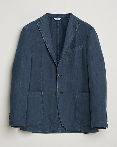 Boglioli K Jacket Linen Blazer Navy – Blu
