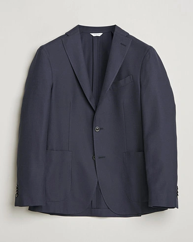Boglioli K Jacket Loro Piana Cotton/Cashmere Blazer Navy – Blu