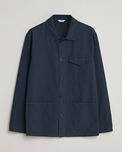 Boglioli Cotton Gabardine Work Jacket Navy – Blu