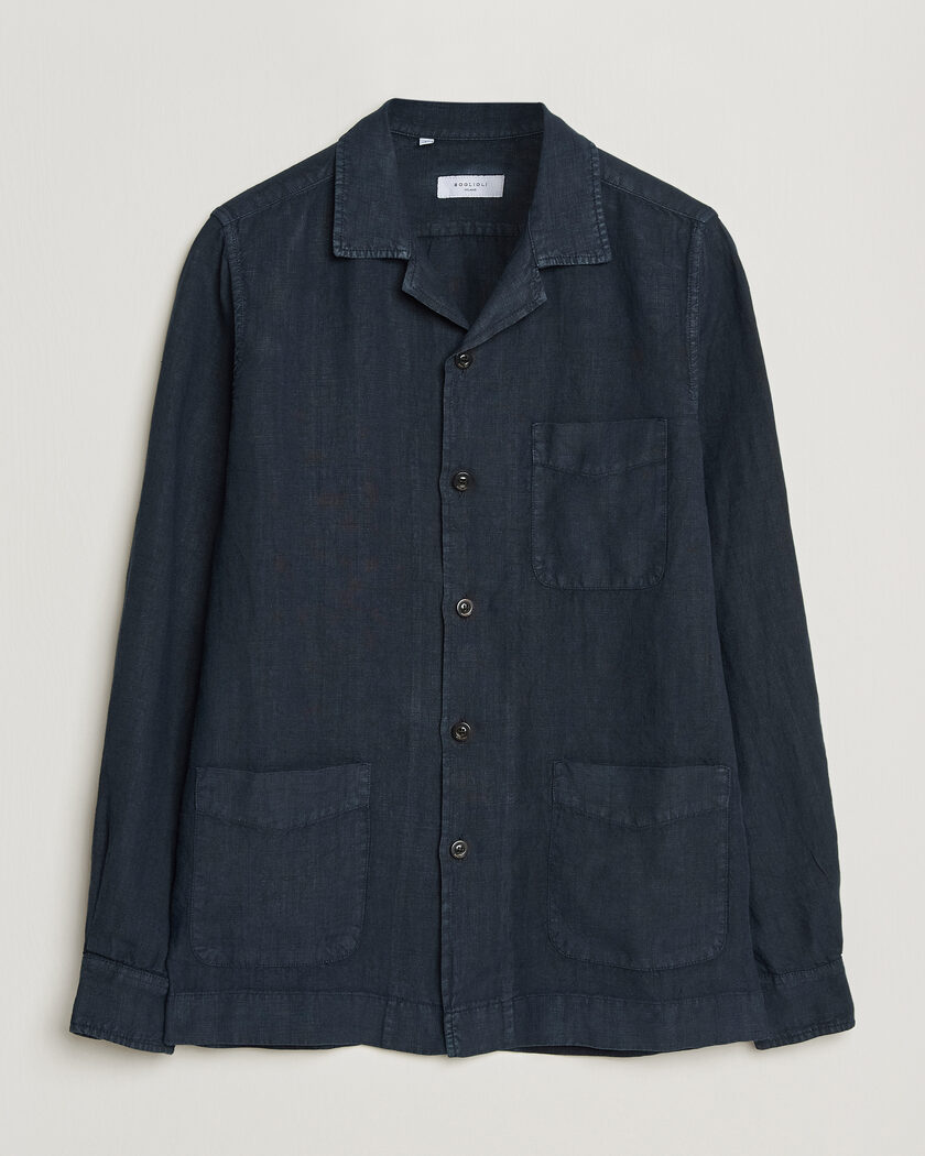 Boglioli Linen Painter Jacket Navy – Blu
