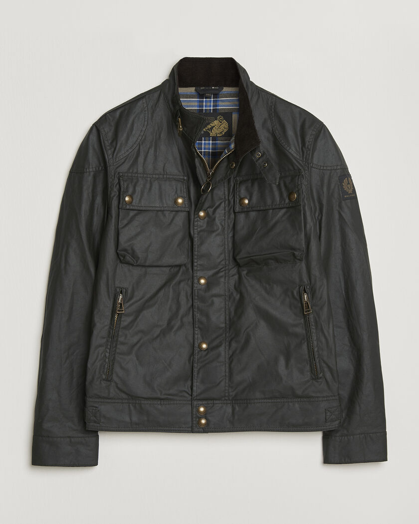 Belstaff Racemaster Waxed Jacket Faded Olive – Verde