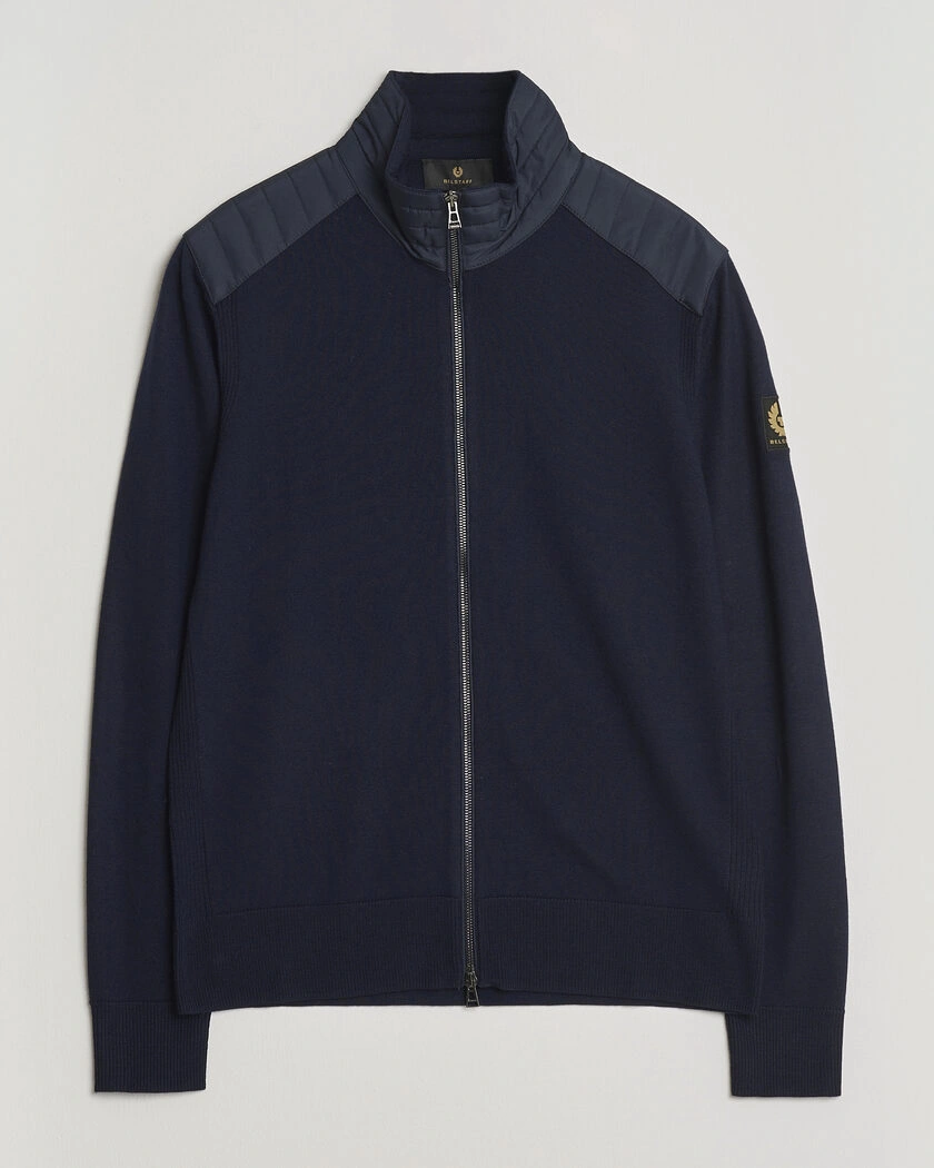 Belstaff Kelby Knitted Full Zip Dark Ink – Blu