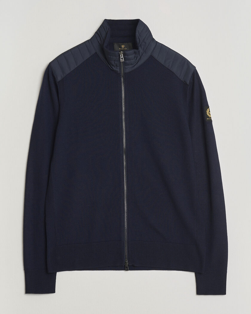 Belstaff Kelby Knitted Full Zip Dark Ink – Blu