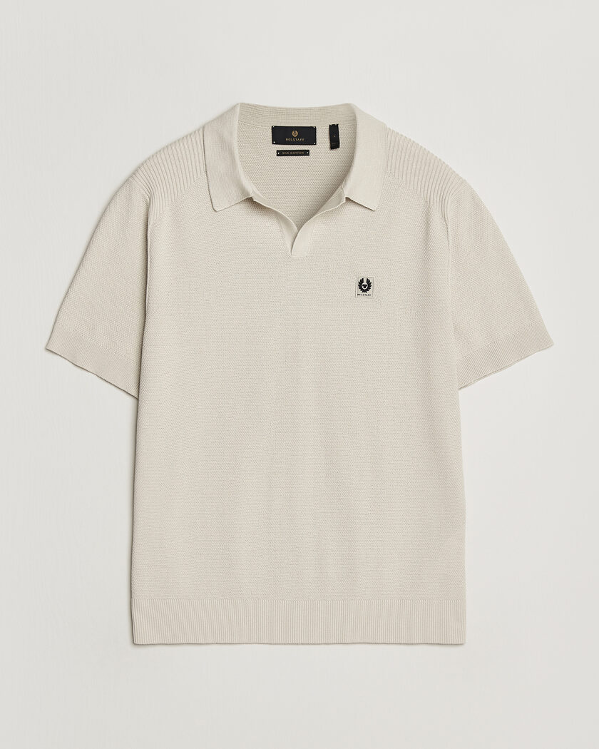 Belstaff Coast Knitted Polo Silver Birch – Beige
