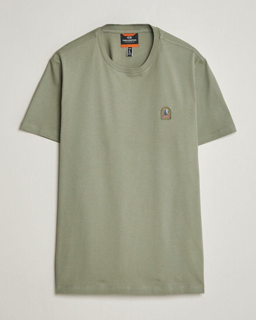 Parajumpers Patch Crew Neck T-Shirt Ashen Sage – Verde