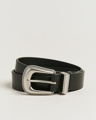 Polo Ralph Lauren Western Leather Belt Black – Nero