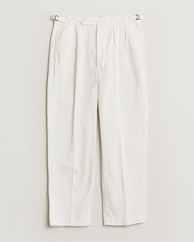 Polo Ralph Lauren Pleated Cotton Twill Chinos Deckwash White – Bianco