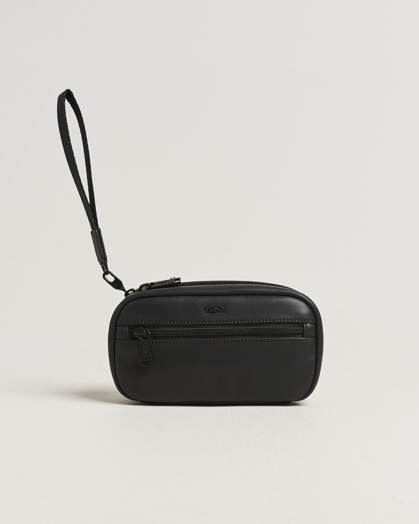 TUMI Leather Zip-Around Case Black – Nero