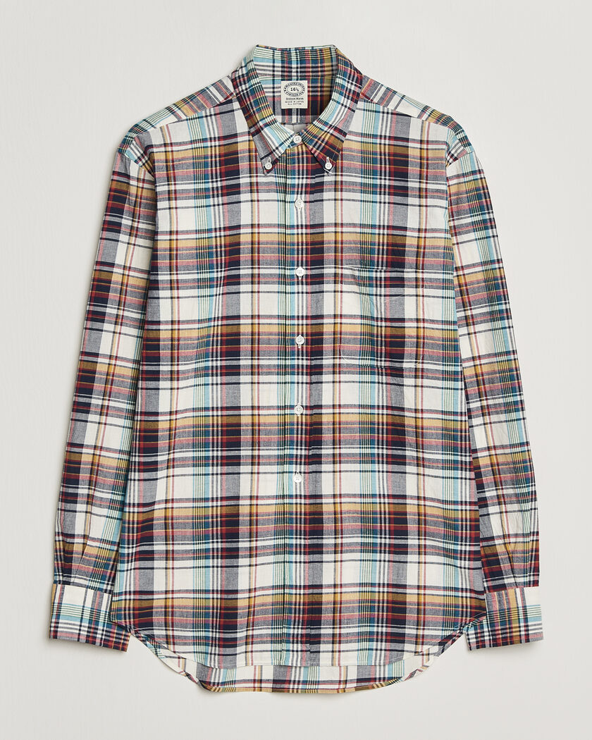 Kamakura Shirts Vintage Ivy Button Down Shirt Yellow Madras – Giallo