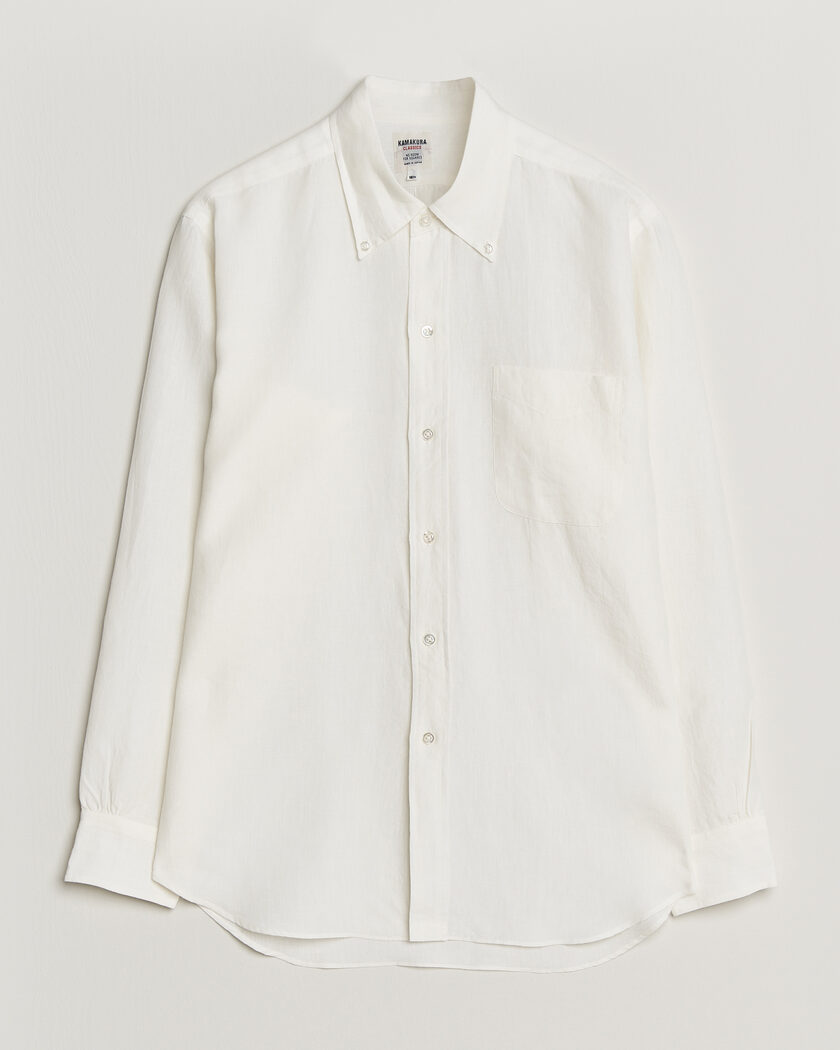 Kamakura Shirts Linen Ametora Shirt White – Bianco