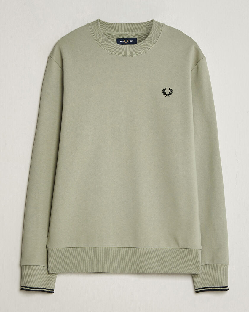 Fred Perry Crew Neck Sweatshirt Seagrass Green – Verde