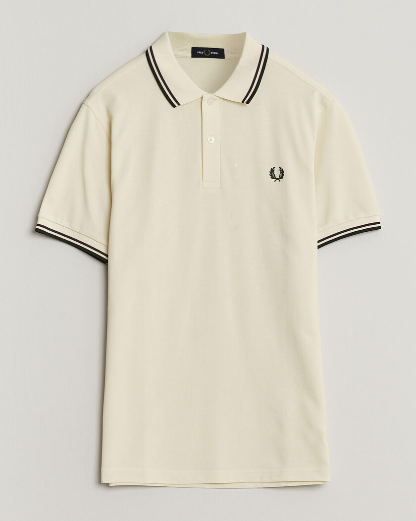 Fred Perry Twin Tipped Polo Shirt Ecru – Bianco