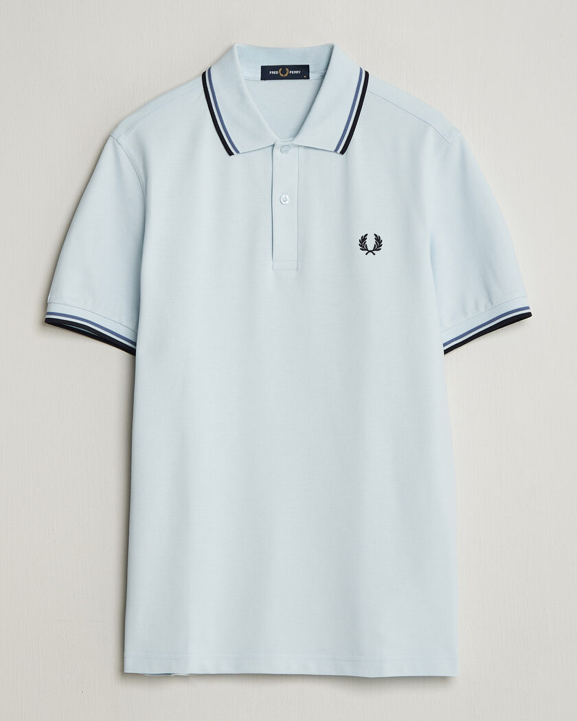 Fred Perry Twin Tipped Polo Shirt Light Ice – Blu