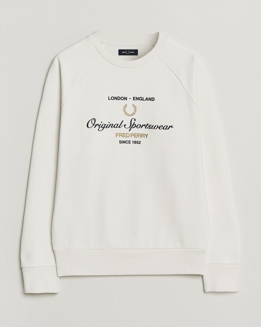 Fred Perry Original Sportswear Sweatshirt Snow White – Bianco