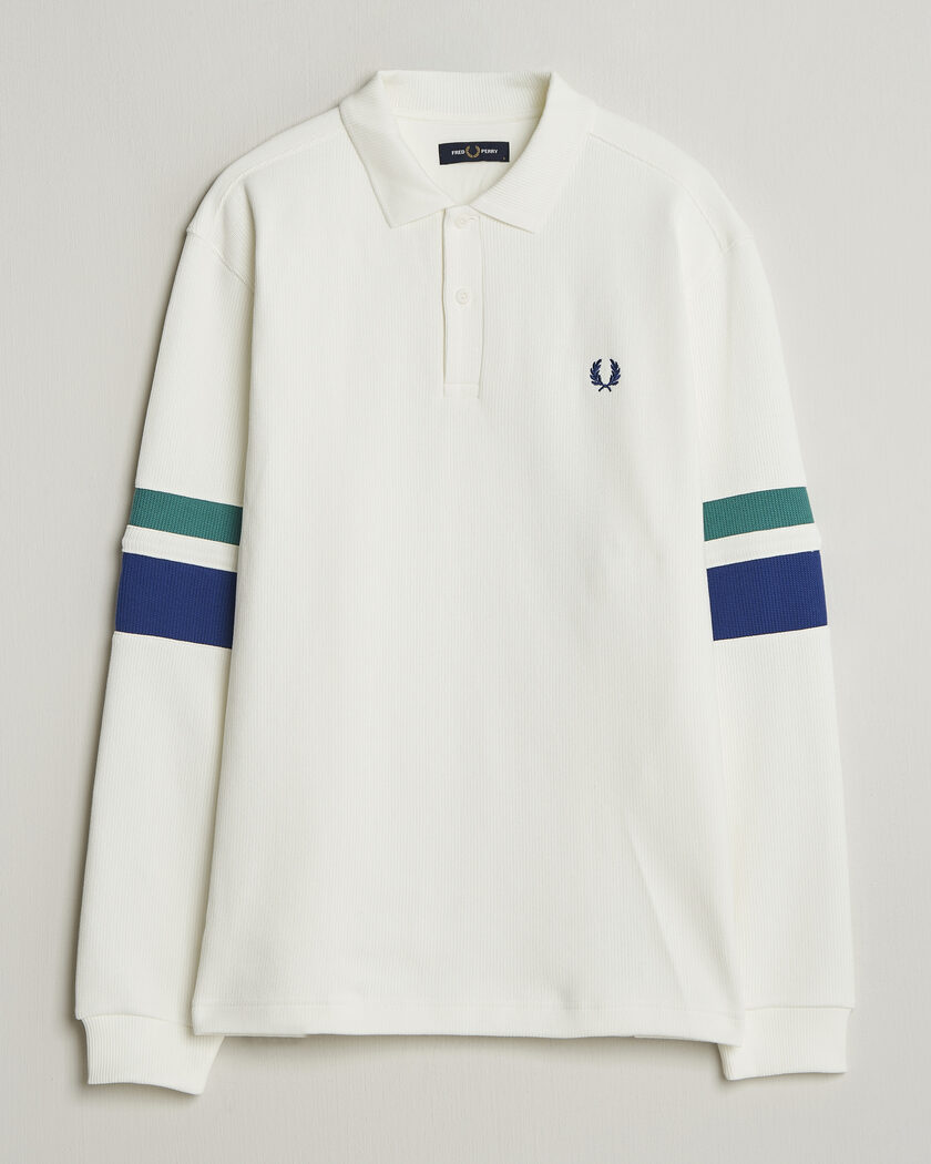 Fred Perry Tipped Sleeve Rugger Snow White – Bianco