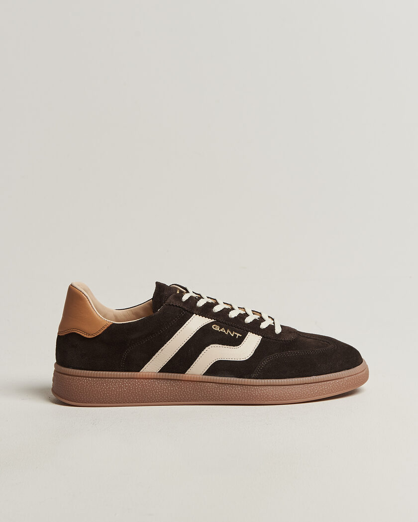 GANT Cuzmo Suede Sneaker Dark Brown/White – Marrone