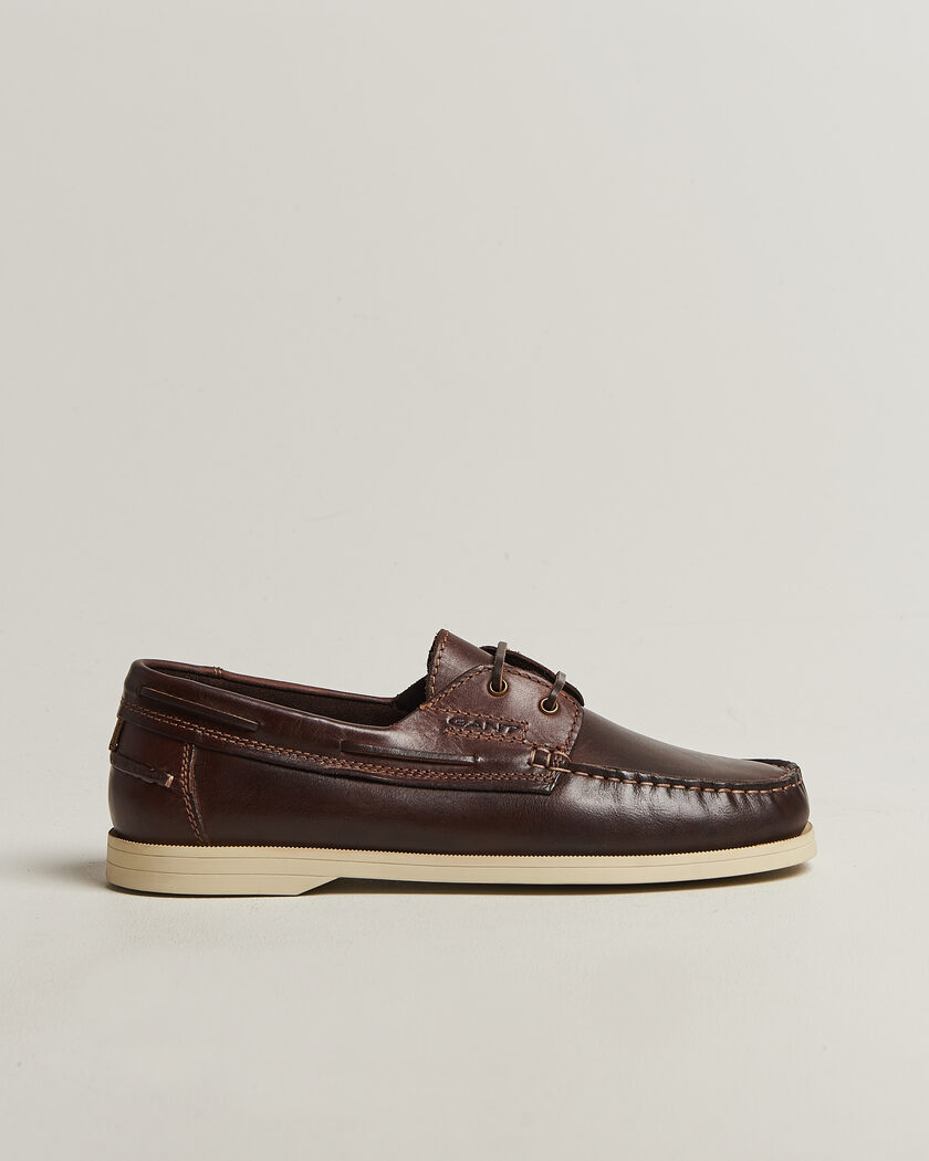 GANT Yardport Leather Boat Shoe Brown – Marrone