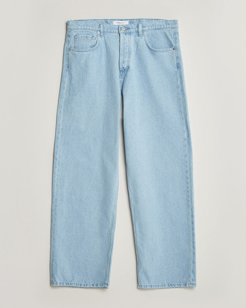 Maison Kitsuné Wide Fit Jeans Light Washed Indigo – Blu