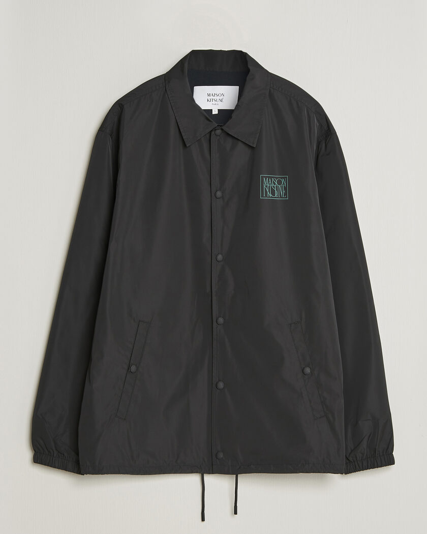 Maison Kitsuné Tonal Fox Head Coach Jacket Black – Nero