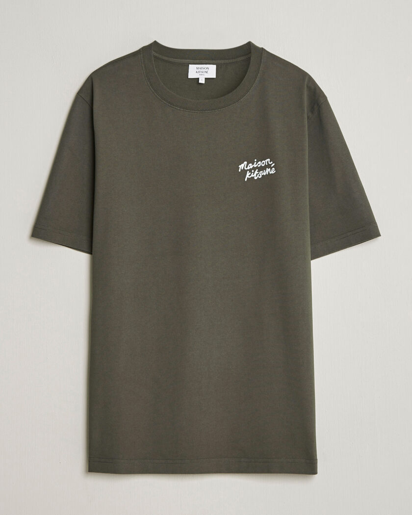 Maison Kitsuné Handwriting T-Shirt Beluga – Marrone