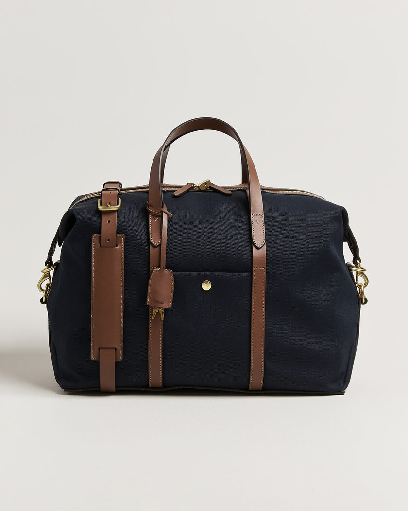 Mismo M/S Avail 48h Nylon Weekendbag Deep Sea Blue/Cuoio – Blu