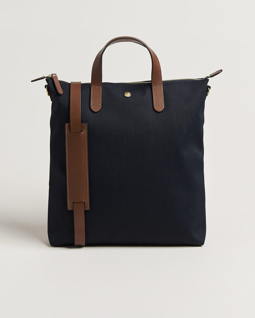 Mismo M/S Canvas Shopper Deep Sea Blue/Cuoio – Blu