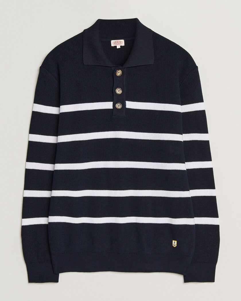 Armor-lux Heritage Knitted Polo Marine/Blanc – Multicolore
