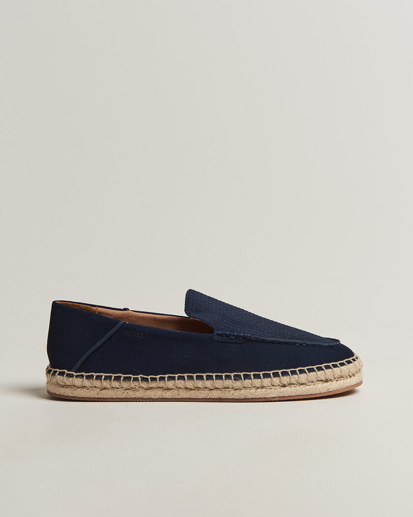 BOSS BLACK Madeira Suede Espadrilles Dark Blue – Blu