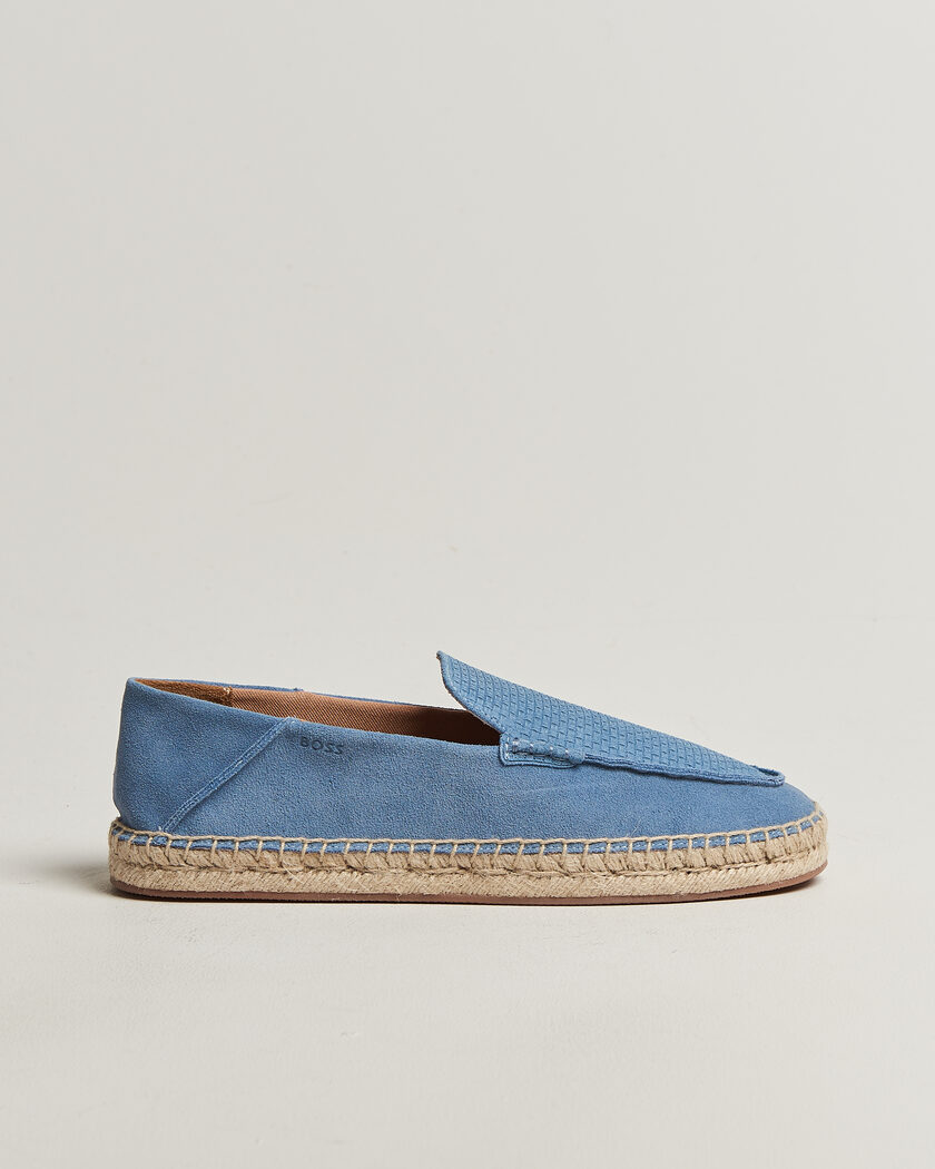 BOSS BLACK Madeira Suede Espadrilles Open Blue – Blu